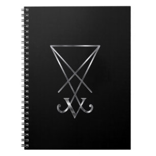 Caderno Espiral Sigil do símbolo de Lucifer- A do satanism