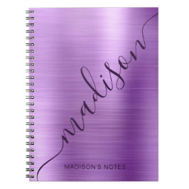 Caderno Espiral Sigla Girly Modern Purple Metal Monographic