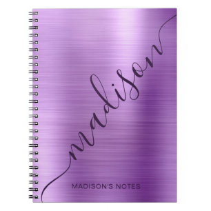 Caderno Espiral Sigla Girly Modern Purple Metal Monographic