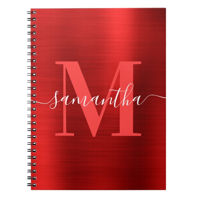 Caderno Espiral Signature Monograma Red Shimmer Foil (Frente)
