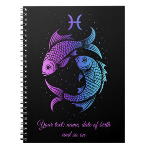 Caderno Espiral signo zodiacal de Peixes