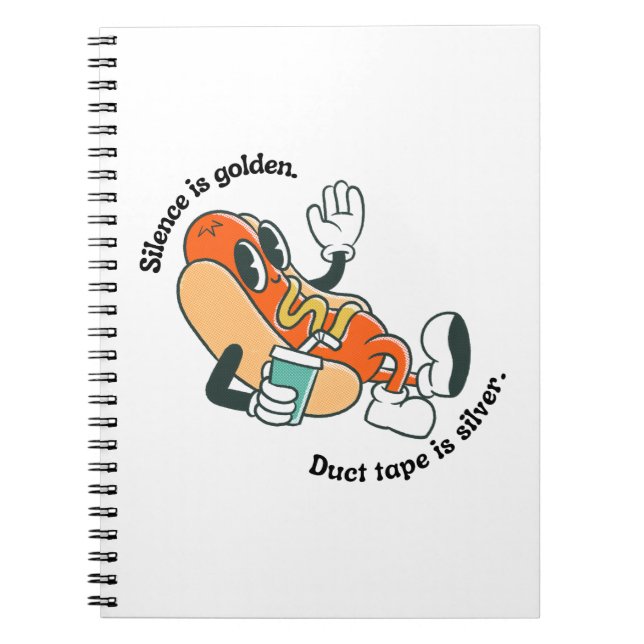 Caderno Espiral silêncio é ouro (Frente)