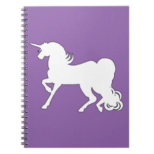 Caderno Espiral Silhouette Branco Unicorn