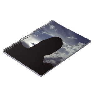 Caderno Espiral Silhouette do Desert Rock: Arches National Park Fo