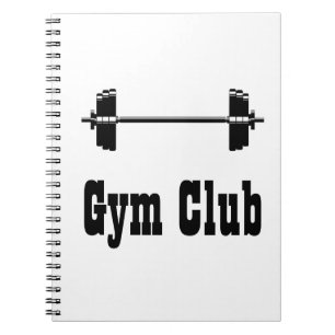 Caderno Espiral Silhouette do ginásio Barbell