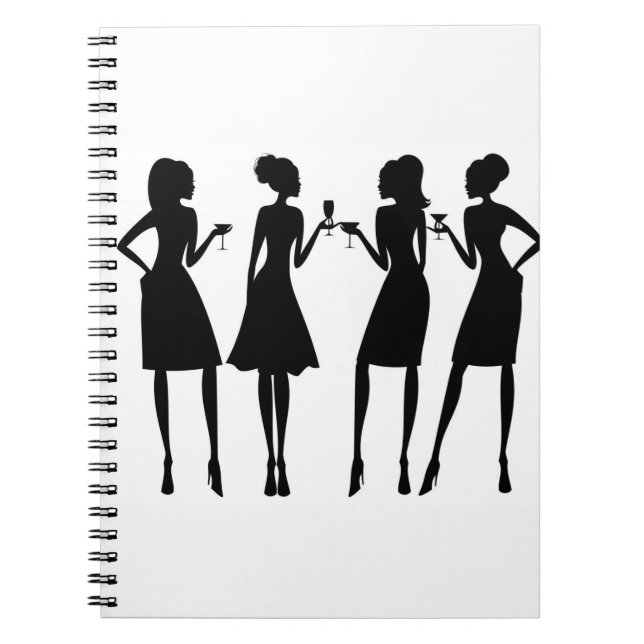 CADERNO ESPIRAL *SILHOUETTE DO NOTEBOOK ESPIRAL WINHO TIME* MULHER (Frente)