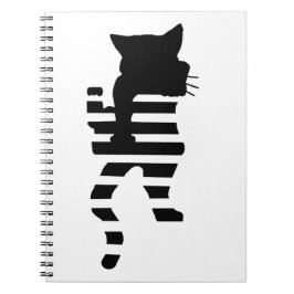 Caderno Espiral Silhouette Gato Preto