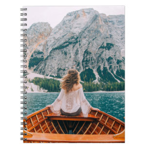 Caderno Espiral Silhouette Woman Alpha Lake Nature