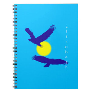 Caderno Espiral Silhoutette de Águia Voadora