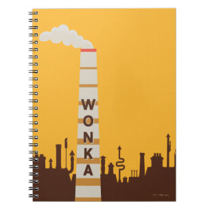 Caderno Espiral Silhueta da fábrica Wonka