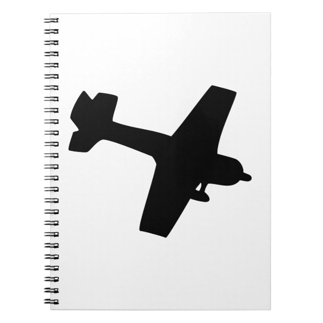 Caderno Espiral Silhueta de Avião (Frente)