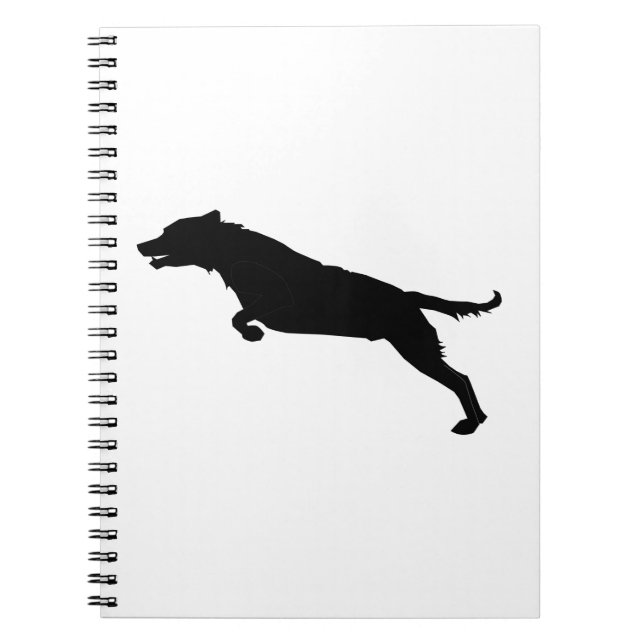 Caderno Espiral Silhueta de Cachorro Saltando (Frente)