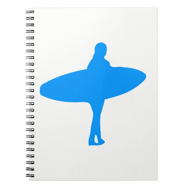 Caderno Espiral Silhueta de Surf (Frente)