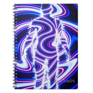 Caderno Espiral Silhueta Humana Neon Energy