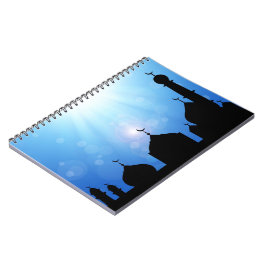 Caderno Espiral Silhueta Mesquita com Raios Solares - Notebook