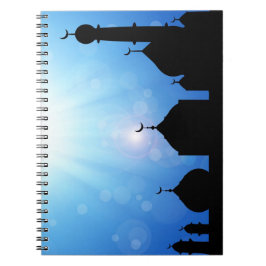 Caderno Espiral Silhueta Mesquita com Raios Solares - Notebook