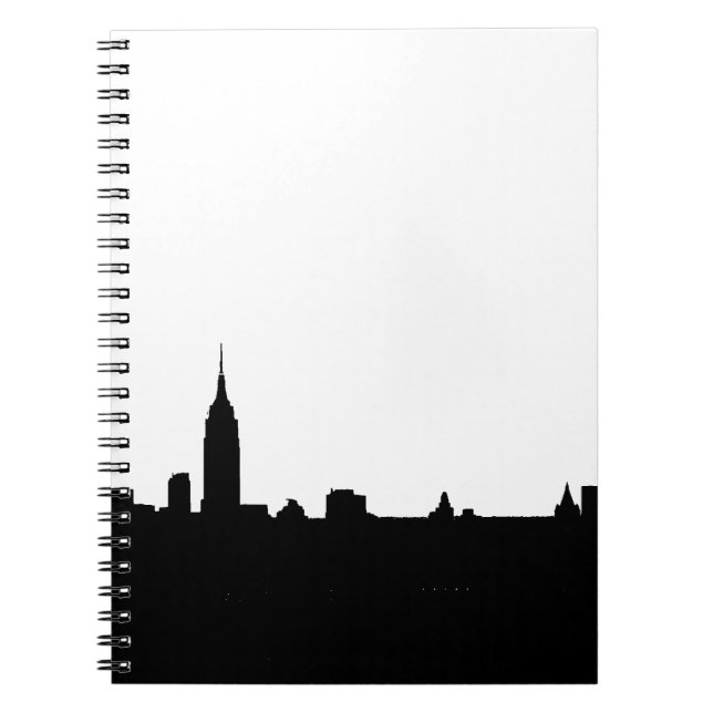 Caderno Espiral Silhuette Black & White New York (Frente)