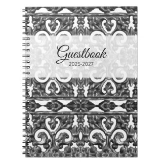 Caderno Espiral Silver Guestbook