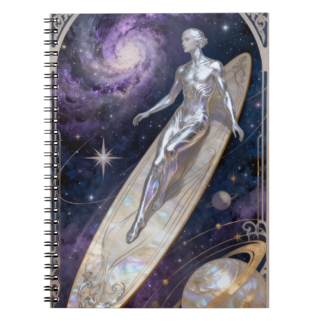 Caderno Espiral Silver Surfer Art Nouveau (Frente)