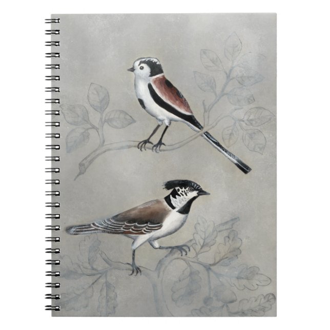 Caderno Espiral Silvered Aviary | Par A (Frente)