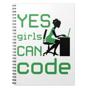Caderno Espiral Sim, as garotas podem codificar o programador
