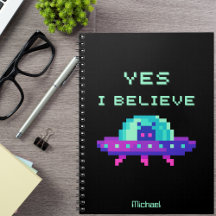 Sim Eu Acredito Arte Pixel de Espaçonave UFO Voado