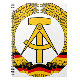 Caderno Espiral Simbolize o der RDA - emblema nacional do GDR