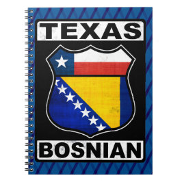 Caderno Espiral Símbolo Americano do Texas Bósnio