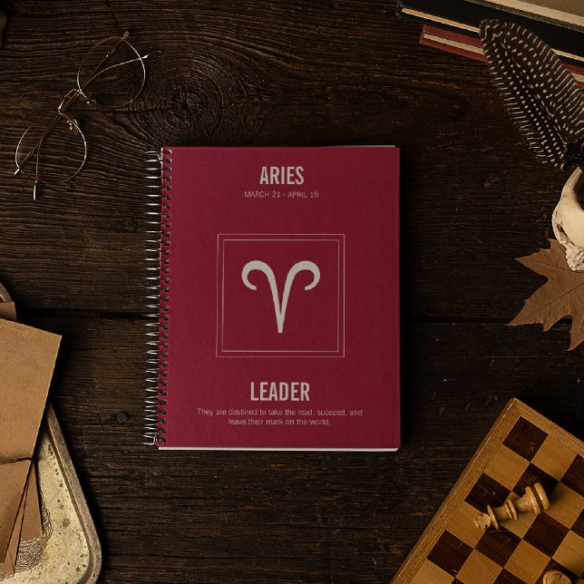 Caderno Espiral Símbolo Aries Astrology (Criador carregado)
