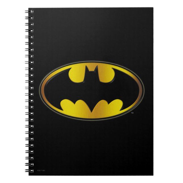 Caderno Espiral Símbolo Batman | Logotipo de gradiente oval (Frente)