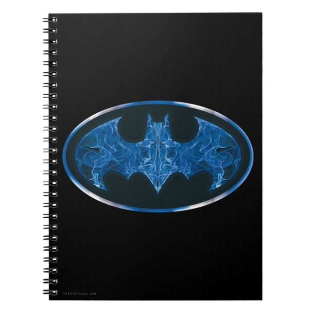 Caderno Espiral Símbolo Blue Smoke Bat (Frente)