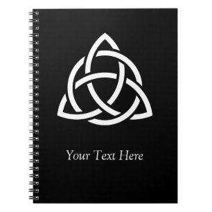Caderno Espiral Símbolo Celtic Trinity Knot Triquetra Personalizad