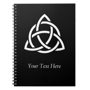 Caderno Espiral Símbolo Celtic Trinity Knot Triquetra Personalizad