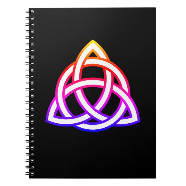 Caderno Espiral Símbolo Celtic Trinity Knot Triquetra Wicca (Frente)