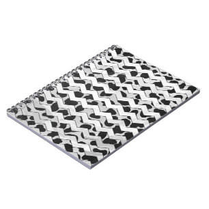 Caderno Espiral Símbolo Dalmático Preto e Branco