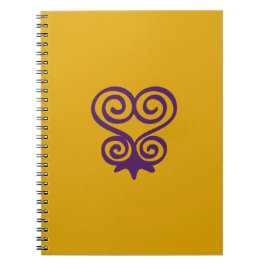 Caderno Espiral Símbolo de Adinkra (Sankofa) Notebook com ligação