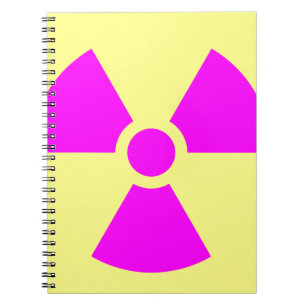 Caderno Espiral Símbolo de Aviso de Radiação