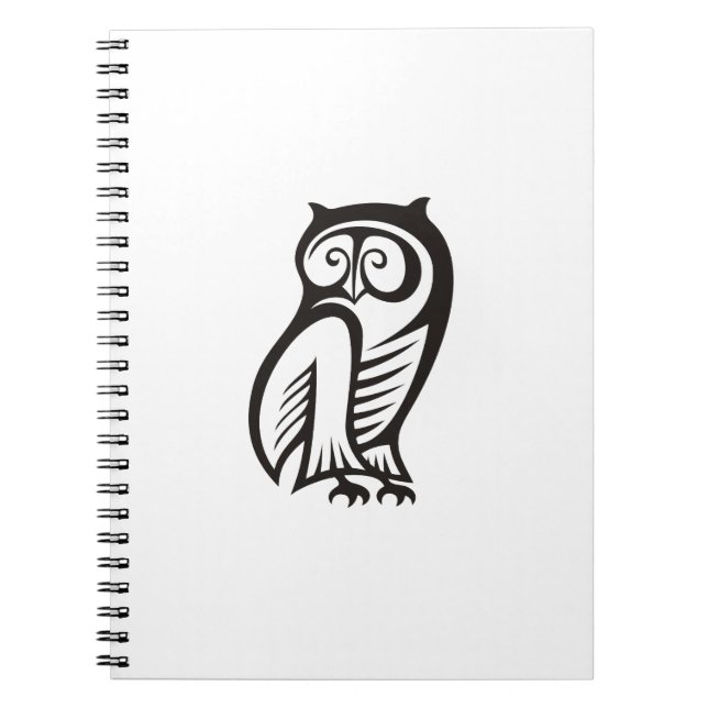 Caderno Espiral Símbolo de coroa preto (Frente)