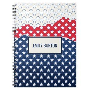 Caderno Espiral Símbolo de Estrelas Americanas