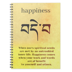 Caderno Espiral Símbolo de Felicidade Buda