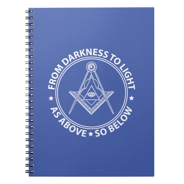 Caderno Espiral Símbolo de maçonaria (Frente)