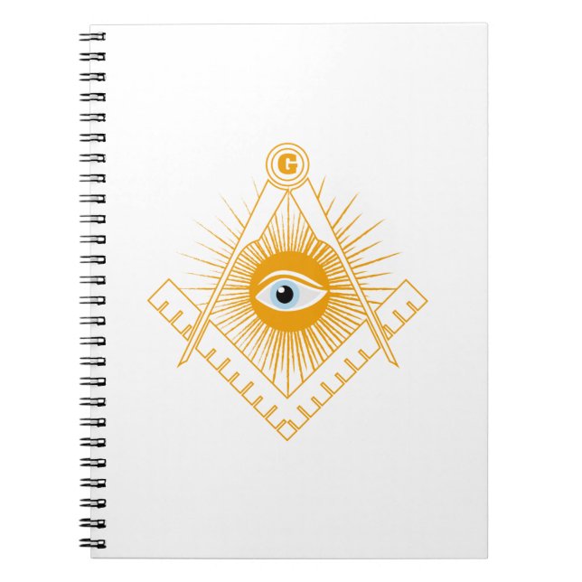Caderno Espiral Símbolo de maçonaria (Frente)