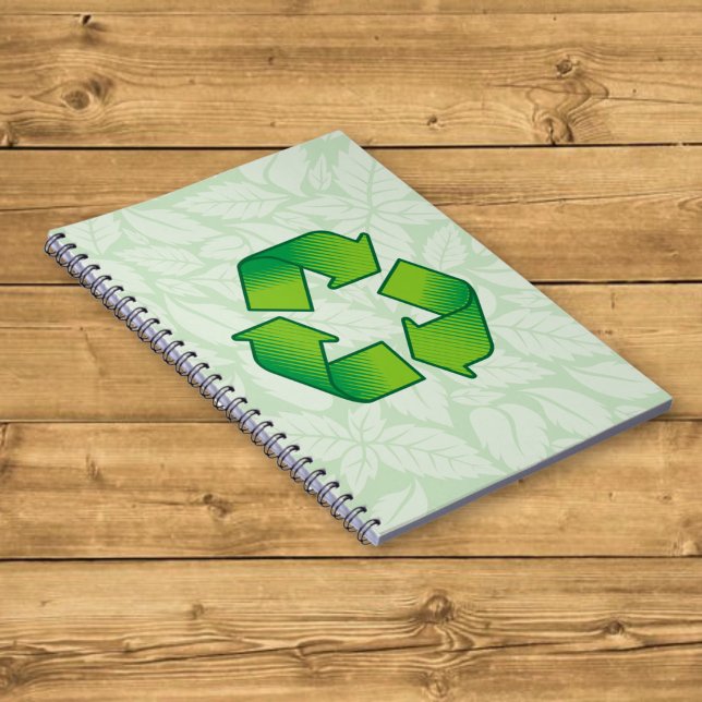 Caderno Espiral Símbolo de reciclagem (Criador carregado)