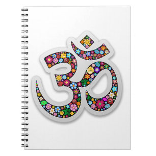 Caderno Espiral Símbolo de Yoga Om Ohm Aum Namaste