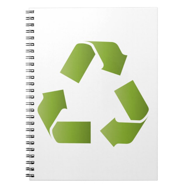 Caderno Espiral SÍMBOLO DO reciclar (Frente)