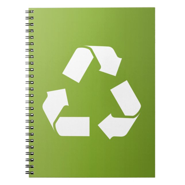 Caderno Espiral SÍMBOLO DO reciclar (Frente)