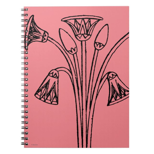Caderno Espiral Símbolo egípcio: Lotus (Frente)