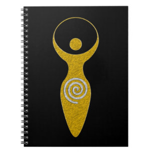 Caderno Espiral Símbolo Espiritual - Deusa Da Terra Gaya 1 Flamele