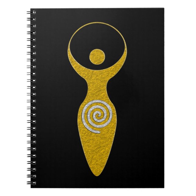 Caderno Espiral Símbolo Espiritual - Deusa Da Terra Gaya 1 Flamele (Frente)