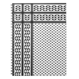 Caderno Espiral Símbolo Keffiyeh do Padrão de Resistência Palestin